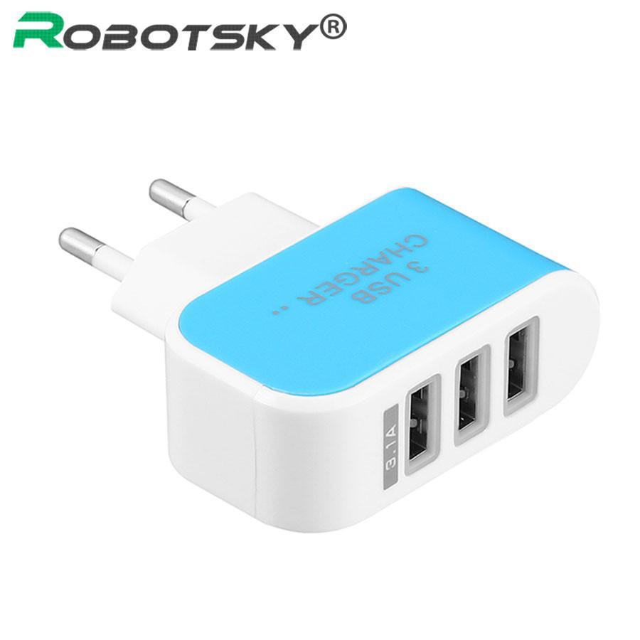 Universal USB Phone Charger Adapter 3 Ports Smart Phone Charge Head Travel Charger For Huawei Samsung iphone Tablet PC EU Plug Universal USB Phone Charger Adapter 3 Ports Smart Phone Charge Head Travel Charger For Huawei Samsung iphone Tablet PC EU Plug